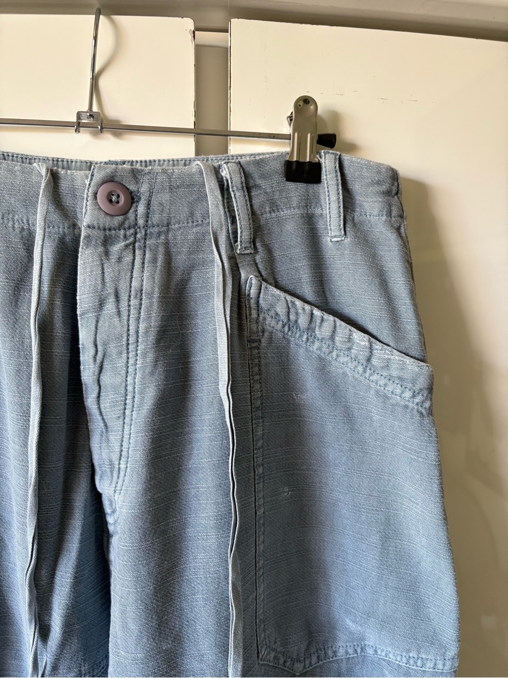 Free People Light Blue Washed Utility Joggers - Picture 2 of 5